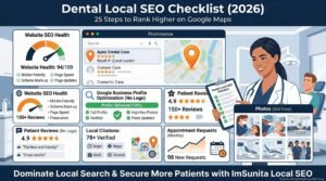 Dental Local SEO Checklist for improving Google Maps rankings and Google Business Profile visibility.